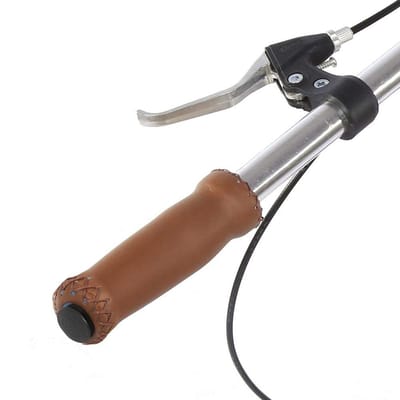 Dailygoods- Fietsstuurgrepen ergonomisch ontwerp - Kunstleren Handvatten - Antislip - Comfortabel - Herbruikbare verpakking - Diameter 3,3 cm - Fietshandvatten