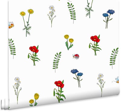 Fien & Teun - Behang Bloemenfeest