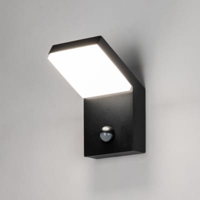 Lumidora Wandlamp 75352 - Voor buiten - IVY - Ingebouwd LED - 12.0 Watt - 1000 Lumen - 2700 Kelvin - Zwart - Kunststof - Buitenlamp - IP54 - Met Sensor