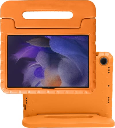 Hoes - Geschikt voor Samsung Galaxy Tab A8 - Kinderhoes Shockproof Bumper - Kidsproof Case - Tablet Hoesje - Kinder Hoes Cover - Oranje