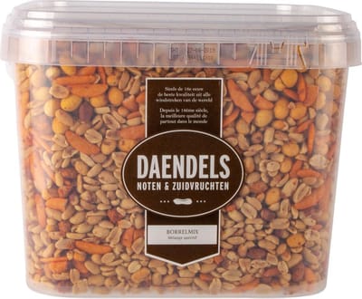 Daendels Borrelmix Noten en Pinda XL- 5Kg Emmer - Noten, zaden & pitten