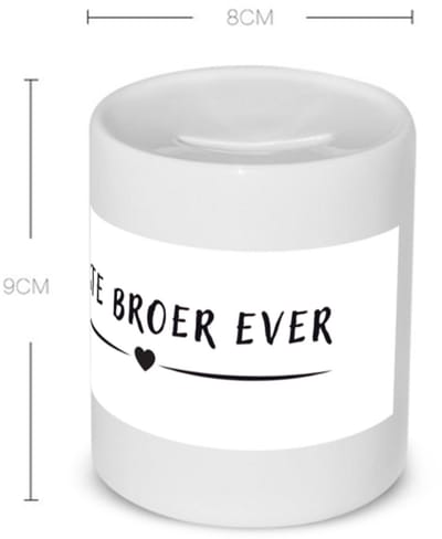 Akyol - beste broer ever Spaarpot - Broer - brother - leuk cadeau voor je broer - 350 ML inhoud
