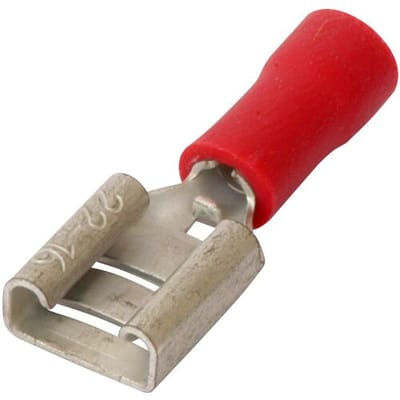 Toolstation Platte stekkerhuls 1,5mm rood (100 Stuks)