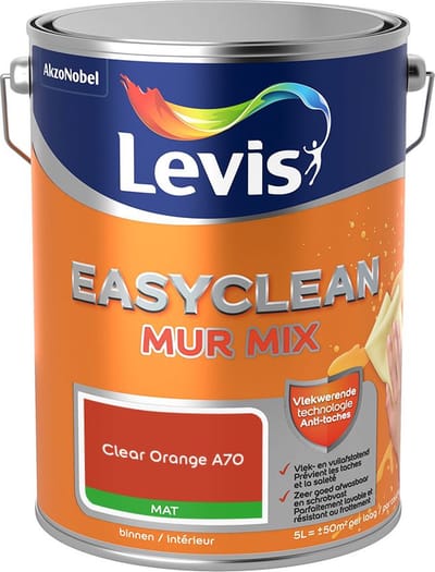 Levis - Easyclean Mur Mat Mix - Clear Orange A70 - Mengverf - 5 L