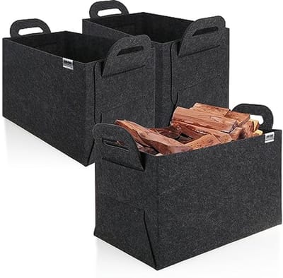 XXL Vilten Tas voor Boodschappen en Brandhout - Opvouwbare Draagtas voor Kranten en Oud Papier