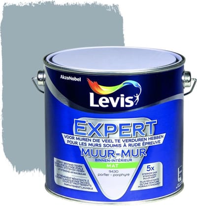 Uitverkoop - Levis Expert Muurverf - Binnen - Mat - Porfier - 1L