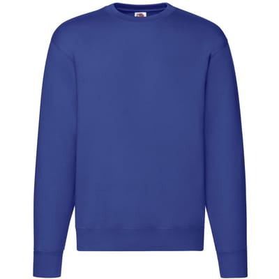 Fruit of the Loom Heren Premium Ingelegd Sweatshirt (Koningsblauw)