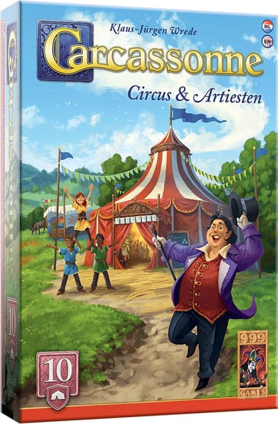 999 Games - Carcassonne: Circus & Artiesten - Uitbreiding 10 - Nieuwe Versie - NL -EN