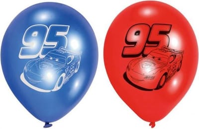 AMSCAN - 6 latex Cars race ballonnen - Decoratie > Ballonnen