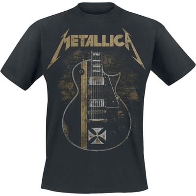 Metallica T-shirt - Hetfield Iron Cross Guitar - S tot 5XL - zwart