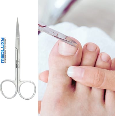 MEDLUXY® Pro - Professionele Nagelschaar -Lang - 11 cm - Snijvlak Smal Gebogen [Nagelhoeken, vingernagels en teennagels, Pedicure - Manicure Nagel Schaar - RVS]