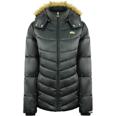 Ellesse Womens Zwarte Mantel met Capuchon