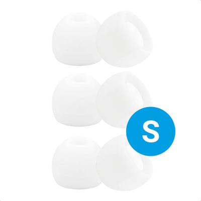 3 Pack Siliconen Small (S) Dopjes Oordopjes Vervanging Tips Flexibele Eartips Oortips Geschikt voor Oordopjes / Headsets Wit