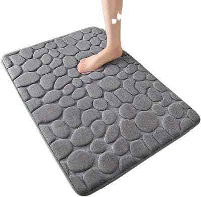Bovista Sneldrogende Badmat - Douchemat - Antislip - Wc Mat - Toiletmat - Badkamermat - Donkergrijs