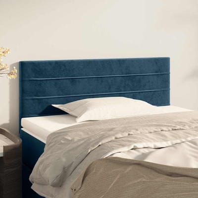 vidaXL - Hoofdbord - 80x5x78/88 - cm - fluweel - donkerblauw