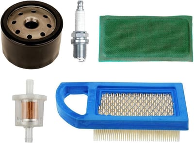 SnelShoppen - Luchtfilter, Oliefilter en Brandstoffilter Set voor Briggs & Stratton Motoren - Inclusief 3.40 Micron Pre-Filter en Bougie - Onderdeel 7