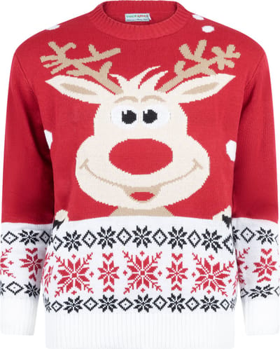 Foute Kersttrui Dames & Heren - Christmas Sweater "Rudolf" - Mannen & Vrouwen Maat S