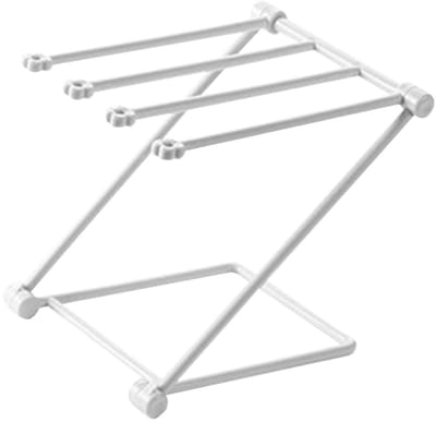 Dailygoods- Theedoekhouder Opvouwbaar - Keukenrek Hangend - Multifunctioneel - Droogrek - Lichtgrijs - Duurzaam Ontwerp