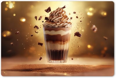 Placemats 45x30 cm - Placemat kunststof - 1 stuk - Dessert - Chocolade - Zoet - Eten - Borden onderleggers - Decoratie voor op tafel - Keuken tafeldecoratie accessoires - Vinyl onderlegger - Tafelversiering