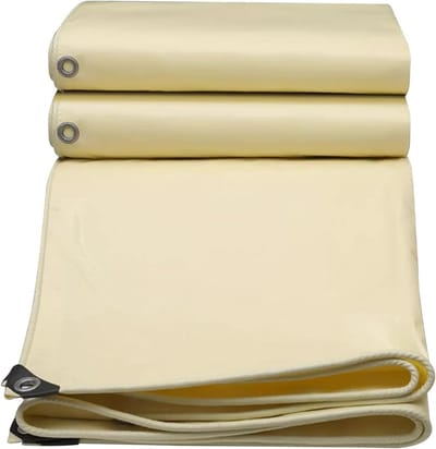 Waterdicht Zeildoek - Zwaar Canvas - Bescherming Buiten - Versterkte Randen - 2x3 Meter - Beige