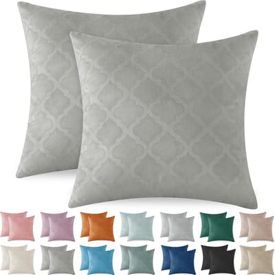 Dailygoods - Donkergrijze Corduroy Kussensloop 40x40 - Set van 2 Hypoallergeen Kussenhoezen