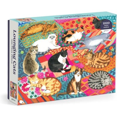 Lounging Cats 1000 Piece Puzzle - Galison