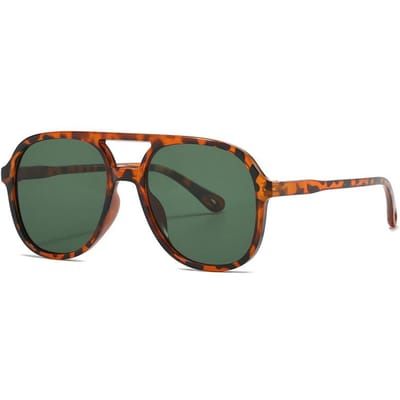 Unisex Modieuze Dubbele Brug Zonnebril Buiten Sport Vissen Rijden Gebruik Zonnescherm Zonnebril Groot frame ellips Goggle