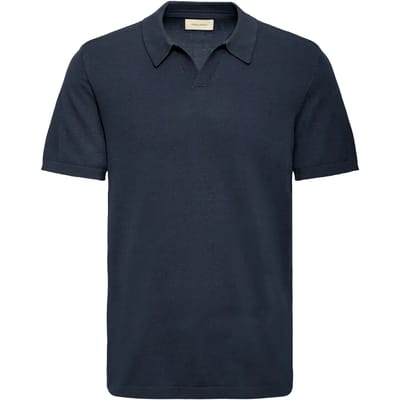 Blend Heren Trui Effen Kortmouw V-hals Poloshirt