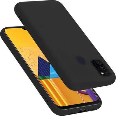 Cadorabo Hoesje geschikt voor Samsung Galaxy M21 / M30s in LIQUID ZWART - Beschermhoes gemaakt van flexibel TPU silicone Case Cover