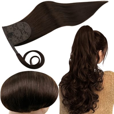 Dailygoods- Paardenstaart Extension Hoogwaardig Menselijk Haar - Ponytail Extensions - Vlecht Extensions - Zelfvertrouwen - Duurzaam - Lichtgewicht - Haarextensies
