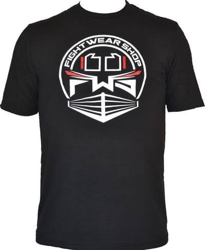 Fightwear Shop Ring Logo T Shirt Zwart Wit Rood - S