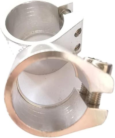 Zadelpenklem Aluminium - Zadelklem Fiets - Fiets Zadel Verstellen - Dubbele Schroef - 349 mm - Zwart