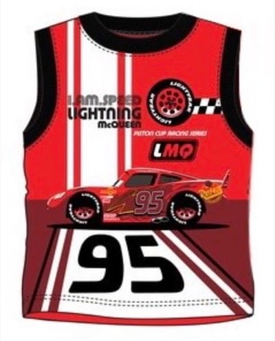 Disney Cars Shirt - Mouwloos - Rood - Maat 98 (3 jaar)