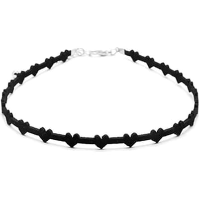 Zwarte Kant Choker Ketting Dames Fluweel Choker Liefde Hart Kettingen Chocker Tattoo Collares Collie Nekband black