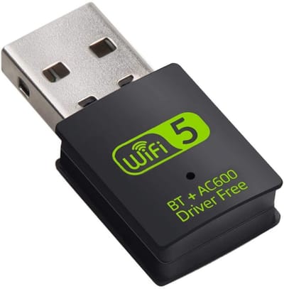 Bluetooth WiFi USB-adapter - Externe Mini Dongle voor Draadloze Verbindingen met 600 Mbps