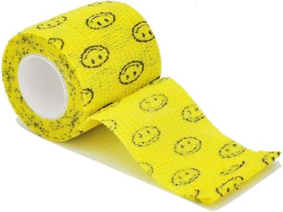 3 Stuks Sporttape – Geel Smiley