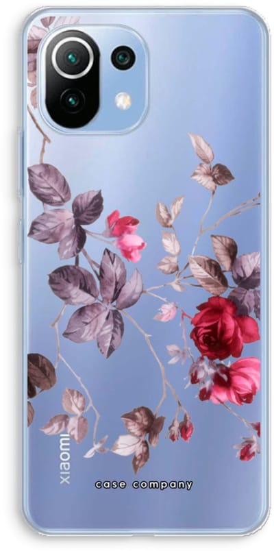 Case Company® - Hoesje geschikt voor Xiaomi Mi 11 Lite hoesje - Mooie bloemen - Soft Cover Telefoonhoesje - Bescherming aan alle Kanten en Schermrand