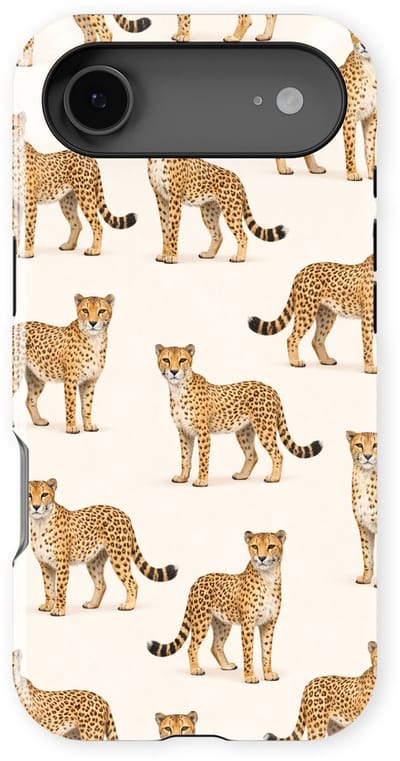 Safari Tough Case geschikt voor iPhone 17 Air | Premium hoesje met Safari Dieren Design | Geschikt voor Mag | Dieren Print Backcover geschikt voor iPhone 17 Air Cheetah