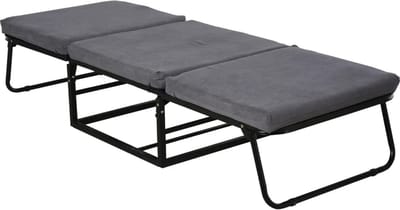 Vouwbed - Opklapbed - Logeerbed - Zetelbed - Logeermatras - 1 persoons - Metalen frame