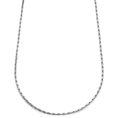 Essentials | 3 mm Zilverkleurige Ketting met Rechthoekige Venetiaanse Schakels