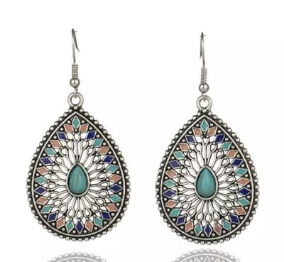 Jomide Oorhangers Vintage Dangle Blue - 1