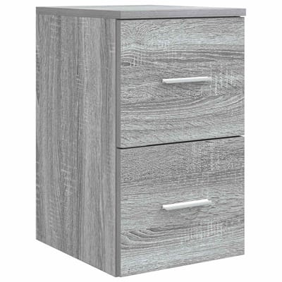 vidaXL - Badkamerkast - Tussenin - Grijs - Sonoma - 30 - x - 35 - x - 50 - cm - Bewerkt - hout