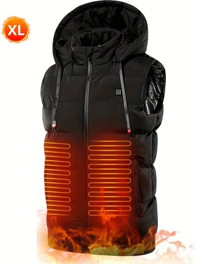 Livano Verwarmde Bodywarmer - Heated Vest - Elektrische Bodywarmer - Jas - Oplaadbaar - Heren - Maat XL - Zwart