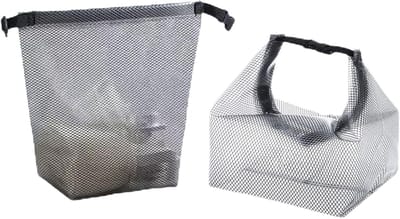 Opbergtas – Opbergtassen - Opbergzak - Waterdichte - 2 stuks – Halfdoorzichtig– Lichtgewicht – Handvat – Sport & Reizen – Voor Natte & Droge Kleding - 27,5x15,5x35 cm – Grijs