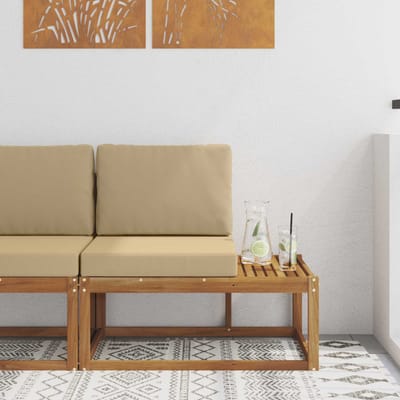 vidaXL - Buiten - eindsofa - Naturel - 91 - x - 63 - x - 73 - cm - Massief - Acacia - Hout