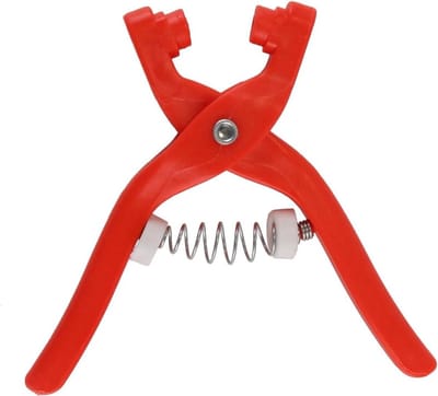 Gesp Installatie Set - Handpers Tang - Kleding Reparatie - Naadloze Bevestiging - Vijf Tanden - Rood
