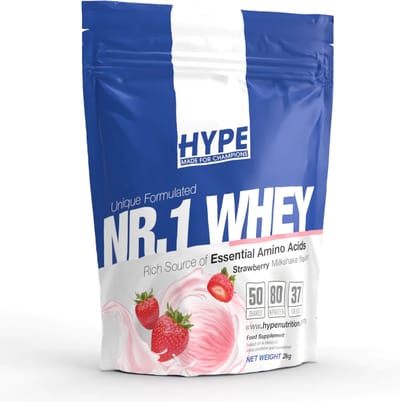 Hype Nutrition Nr.1 Whey Protein - Eiwitpoeder - Nr. 1 whey - 2kg - Aardbei