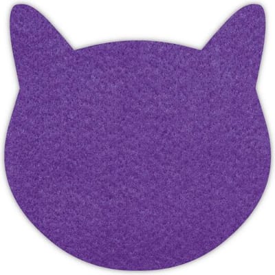 Poes vilt onderzetters - Paars - 6 stuks - ø 10 cm - Tafeldecoratie - Glas onderzetter - Cadeau - Woondecoratie - Woonkamer - Tafelbescherming - Onderzetters Voor Glazen - Keukenbenodigdheden - Woonaccessoires - Tafelaccessoires
