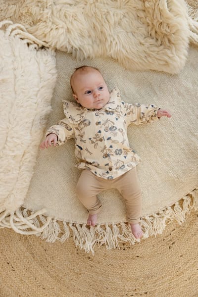 Levv newborn baby meisjes shirt Zino aop Blue Flower