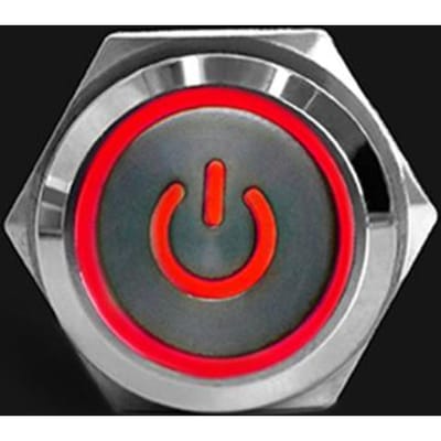 Bouton-poussoir métallique étanche, 12/16/19/22mm, lumière LED, verrouillage momentané, interrupteur d'alimentation du moteur de voiture, 5V, 12V, 24V, 220V, rouge, bleu 12mm